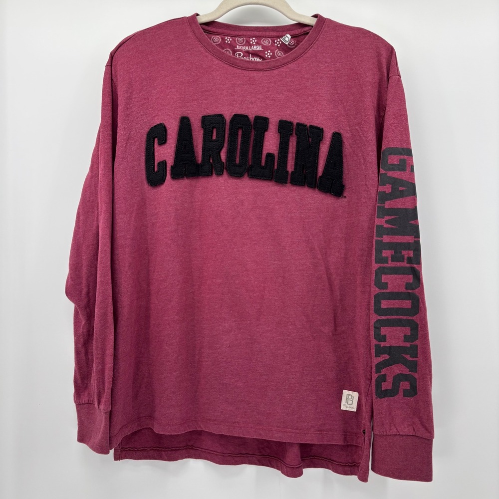 Pressbox South Carolina Gamecocks Long Sleeve Shirt Garnet Red XL Thumbhole